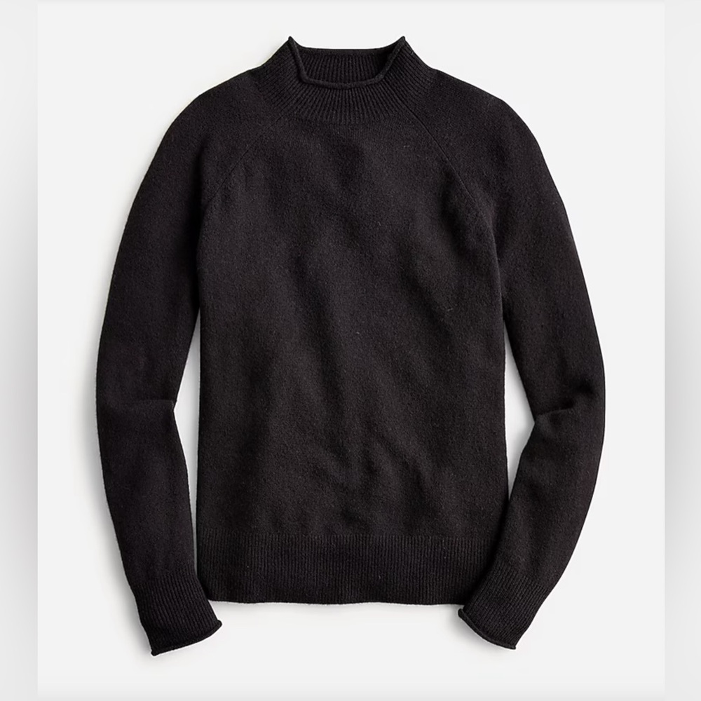 J Crew Navy Roll Neck Sweater in Supersoft Yarn